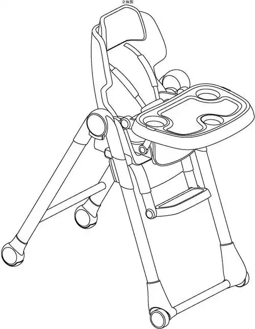 本外观设计产品的名称:儿童餐椅;2.