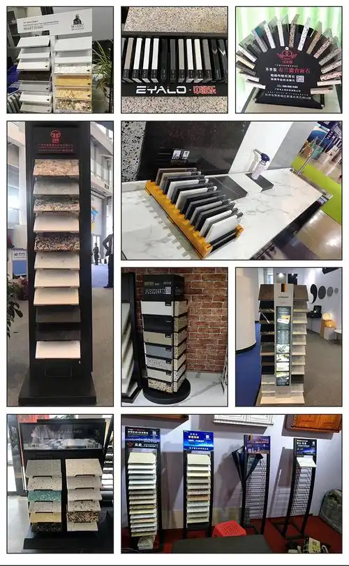 石英石大理石展架 岩板板材石材样块展示架 台面摆放架液晶展示