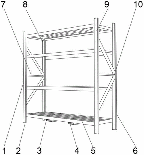 物流周转中心的一种货架,它的出现可以方便人们使用,它不但结构简单