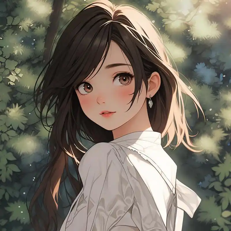 安之若素·漫画风女孩头像94 在这个喧嚣的世界里,保持一份宁静的