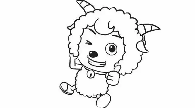 教你如何画《喜羊羊与灰太狼》中的可爱喜羊羊儿童简笔画绘画教程