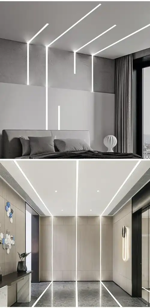 新升级灯带卡槽220v线形灯线条灯带卡槽嵌入式无需变压器客厅线性灯无