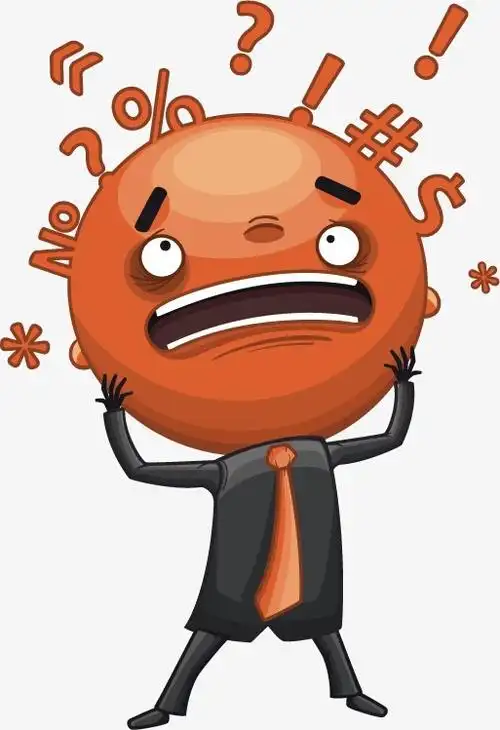 烦恼卡通矢量图