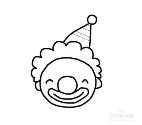 一步一步教你小丑怎么画简笔画画法