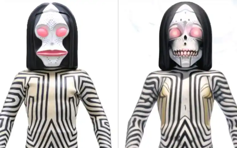 ai绘画下的达达(三面怪人)