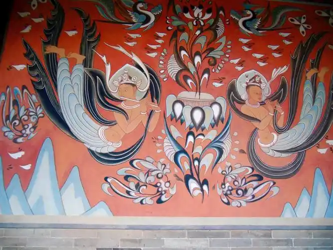 山西大同云冈石窟风光