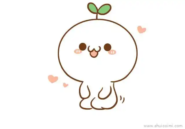 长草颜团子儿童画怎么画 长草颜团子简笔画顺序