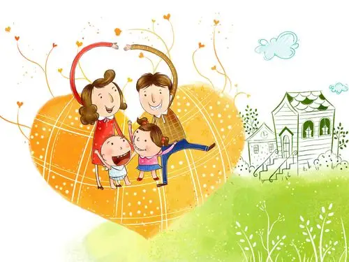 幸福家庭壁纸_卡通_太平洋电脑网