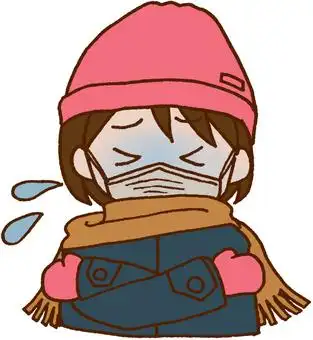 一个寒冷而寒冷的女孩