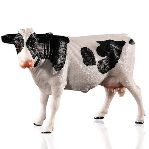 仿真牧场动物模型玩具套装农场家禽宝宝认知启蒙儿童生日礼物 奶牛