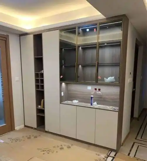 南昌极简窄边框玻璃门定制橱柜衣柜门酒柜灰玻黑玻平移门推拉门厂家