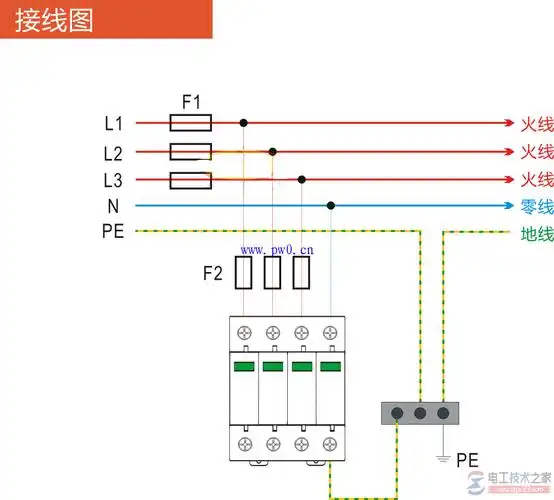 电源防雷器接线图及接线方法转载