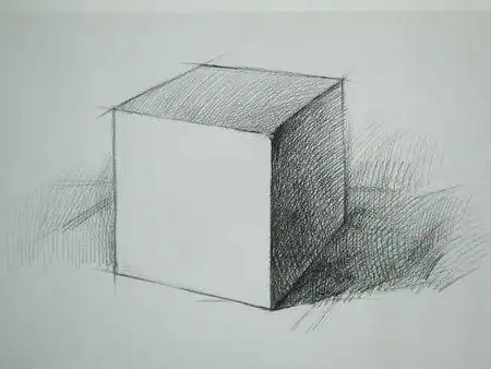 素描画的图片要求简单点最好是立体图形的什么正方体无语等待ing