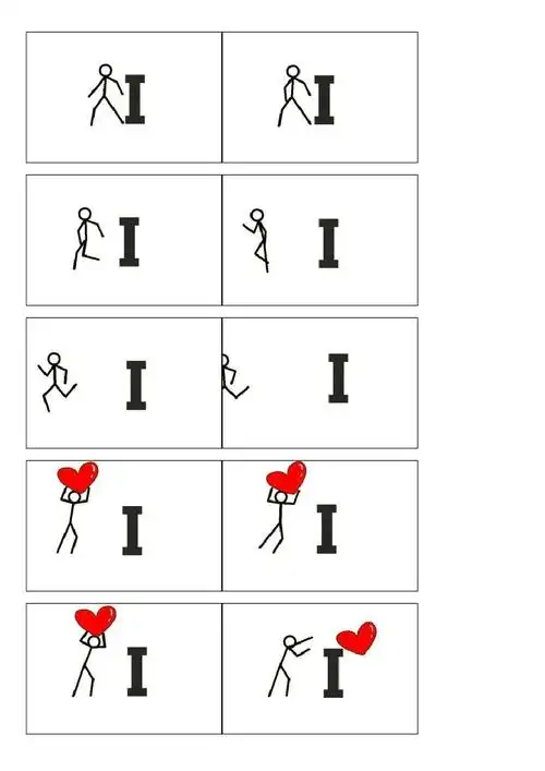 i love you手翻书动画分解图