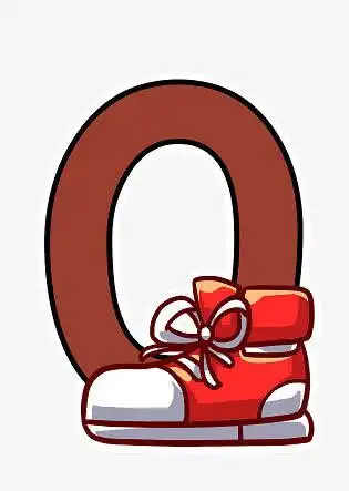 0艺术字,数字0,卡通