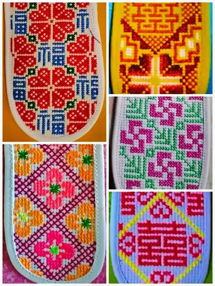 十字绣鞋垫各种各样花型 #手工鞋垫 #手工鞋垫子 #鞋垫图 - 兑趑