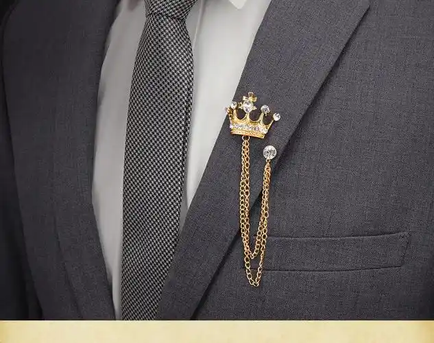 领带夹袖扣组合装皇冠胸针链饰品男士女西装西服衬衫气质领针领扣胸花