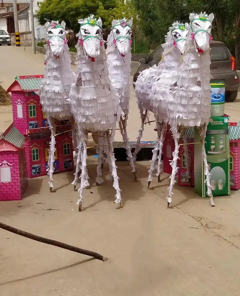 纸扎艺术品丧葬出殡德州民俗
