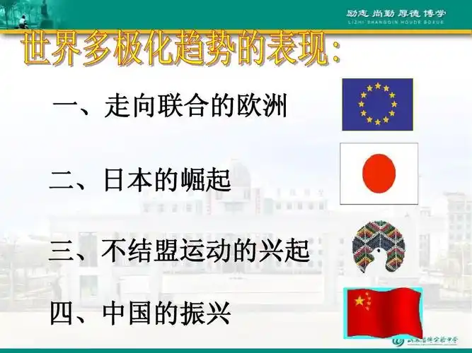 一,走向联合的欧洲 二,日本的崛起 三,不结盟运动的兴起 四,中国的