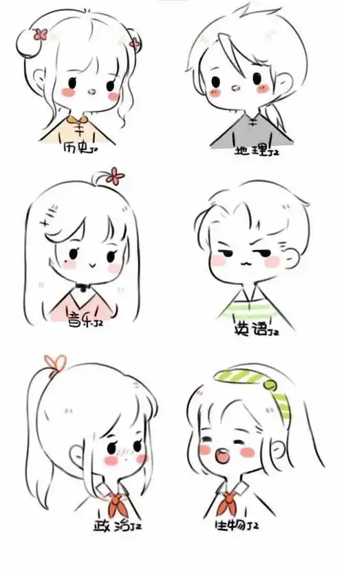 简笔画可爱人物简笔画简简单单可可爱爱