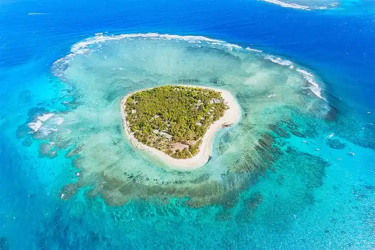 高空俯视斐济直升机观光俯瞰视觉盛宴之旅市区酒店免费接送心形岛俯瞰