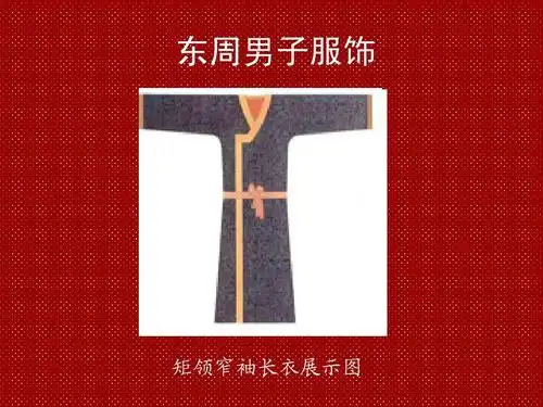 东周男子服饰 矩领窄袖长衣展示图
