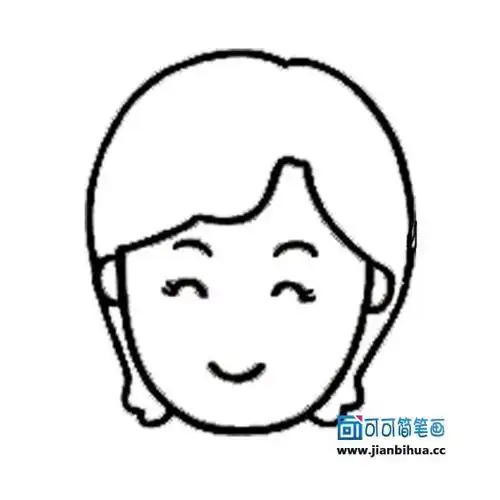 妈妈脸型简笔画人物头像简笔画图片大全怎么画妈妈脸型图片儿童