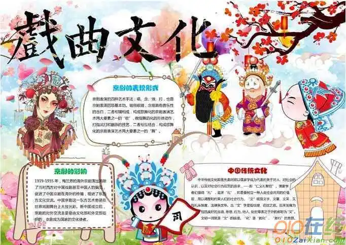 关于介绍戏曲的手抄报