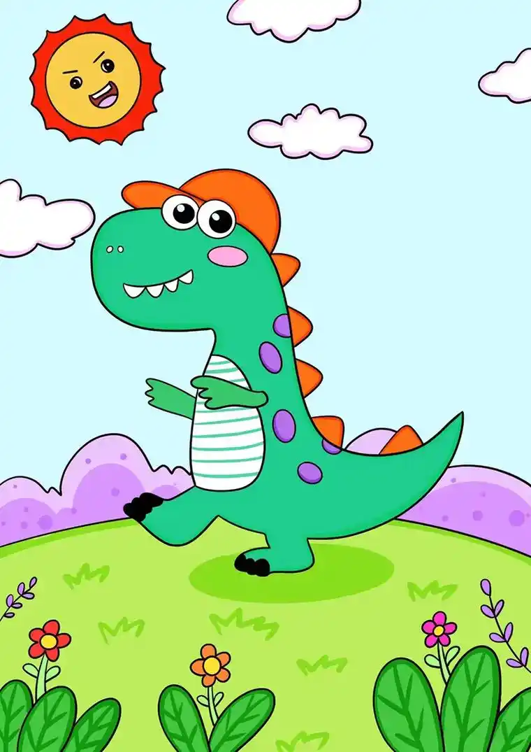 小朋友最爱的恐龙简笔画儿童画教程.