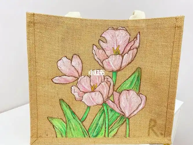 无印良品麻袋改造  手绘的就是香  绝对的限量#muji麻布袋