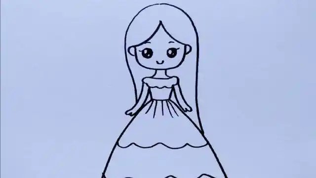 最新公主简笔画 公主简笔画 美少女