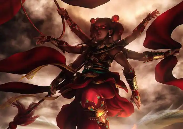 p>哪吒,中国古代神话传说中的神仙,佛教及道教护法神.