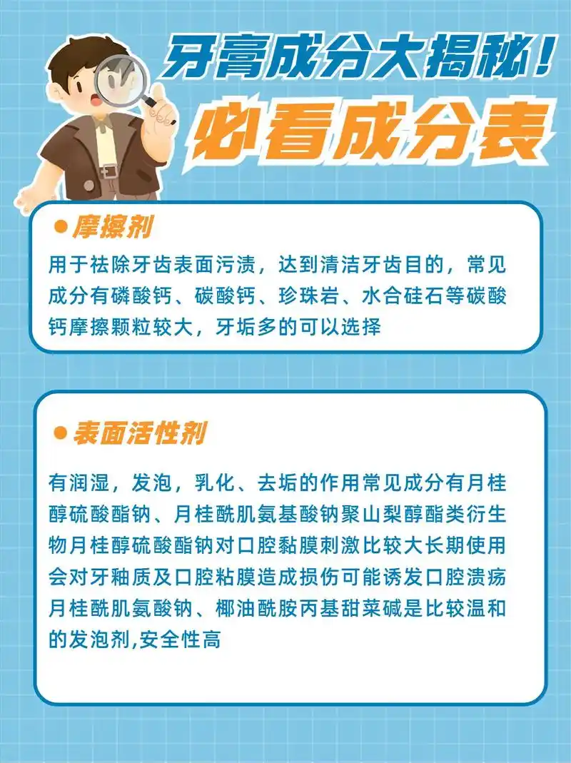牙膏成分大揭秘!选牙膏一定要看这些成分.千万不要乱买牙膏,看 - 抖音
