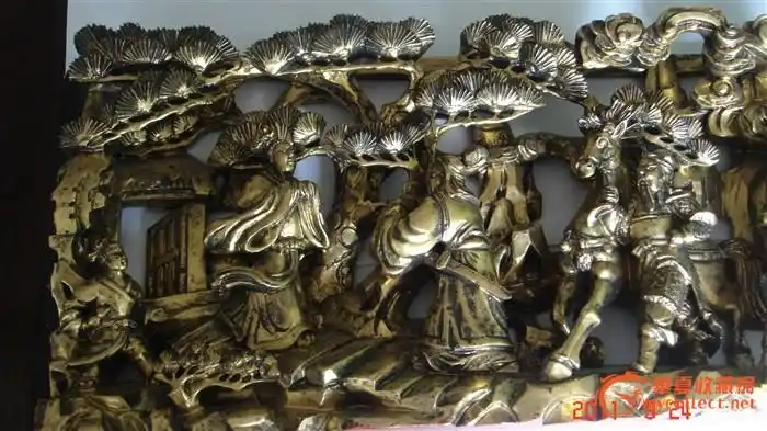 三顾茅庐金漆木雕