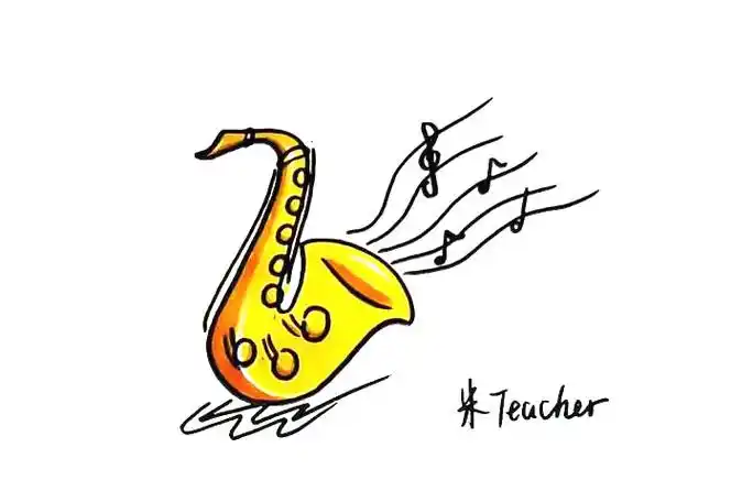 萨克斯简笔画画法步骤