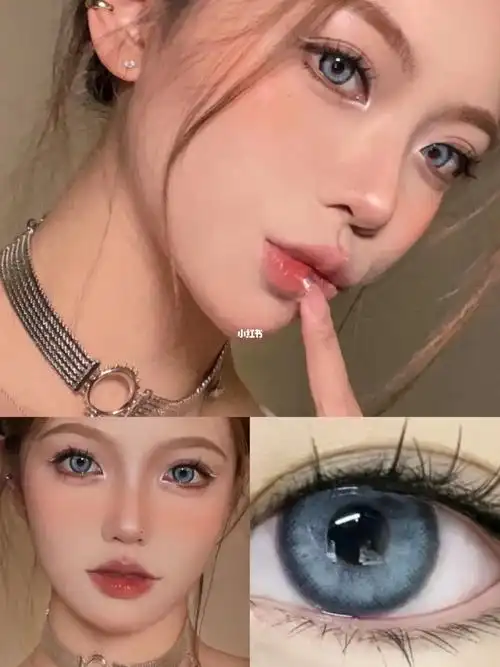 博主同款超显白的孔雀蓝绿混血眼08