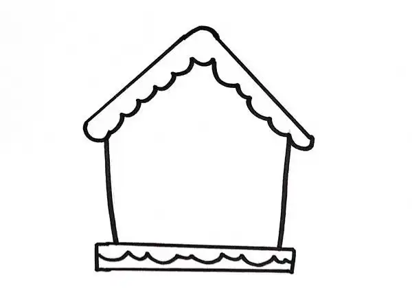 圣诞老人的屋子简笔画