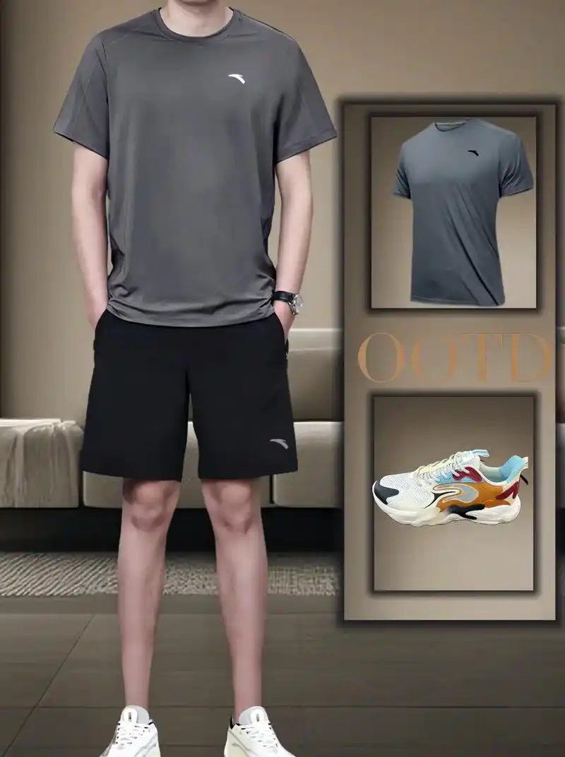 95我的新宠安踏男子速干两件套装闪亮登场啦!