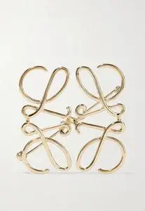 代购loewe罗意威金色 银色玫瑰金anagram胸针