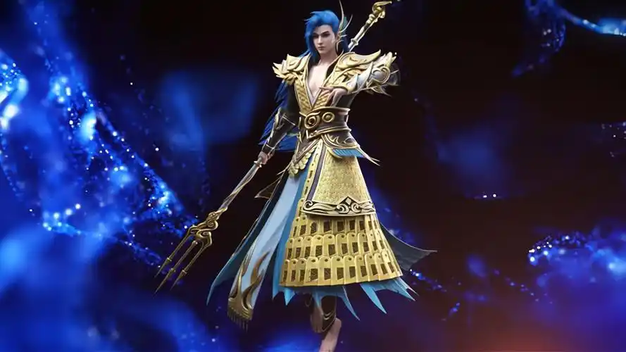 海神,蓝发,三叉戟?《完美世界》中的"唐三",调皮官方也乱玩