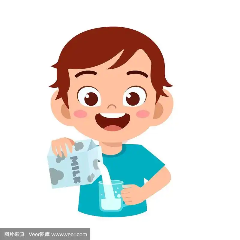 快乐可爱的孩子把水倒到杯子里