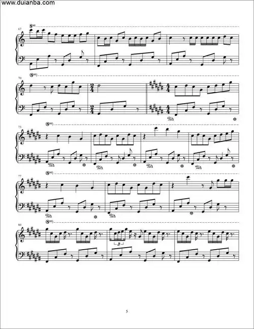 钢琴谱星茶会简易版