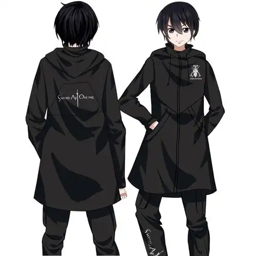 桐人cos风衣刀剑神域sao外套动漫衣服二次元动漫t恤