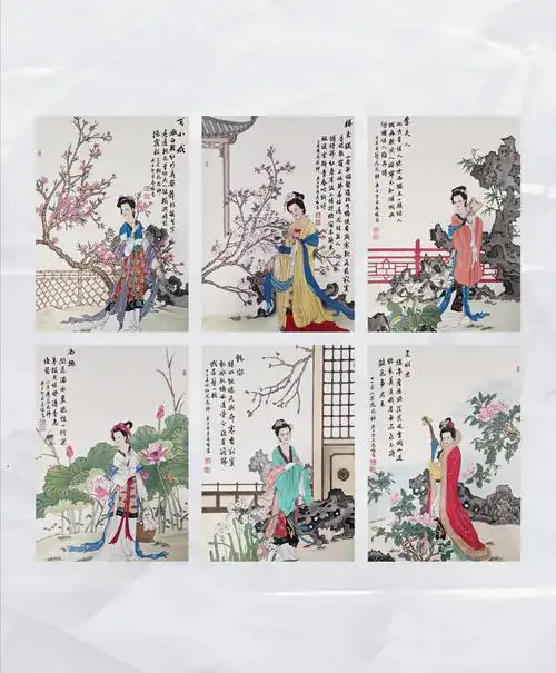 中国当代实力派画家李春暖老师工笔画十二月花神,中国书法家协会会员