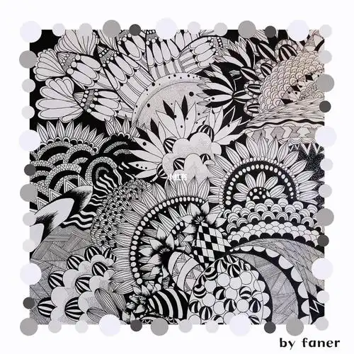 装饰图案 黑白装饰画_装饰画_临摹_黑白装饰画_文化_绘画