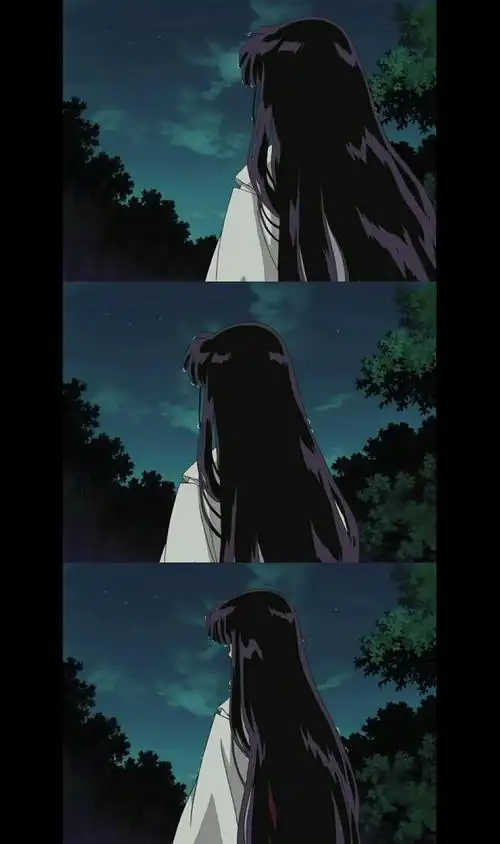 羡慕黑长直桔梗的超级发量!这背影太迷人了