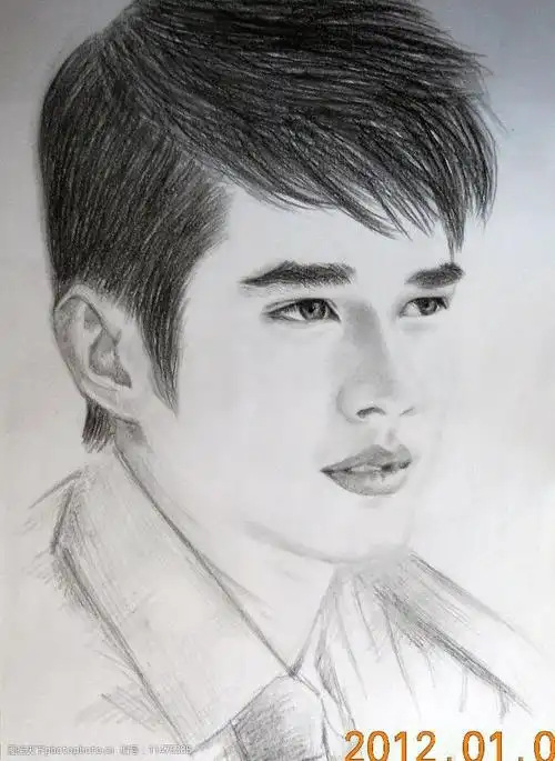 男头像素描图片