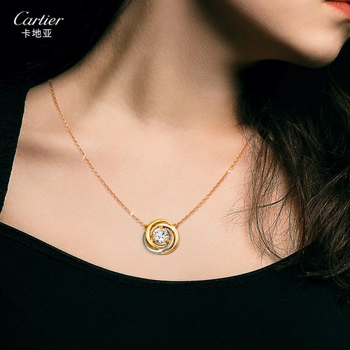 【二手99新】卡地亚 项链trinity系列时尚女士项链 18k黄金玫瑰金白金