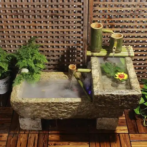 岭亿石材雕塑石槽流水老石槽老石磨庭院石磨流水景观摆件厂家直销