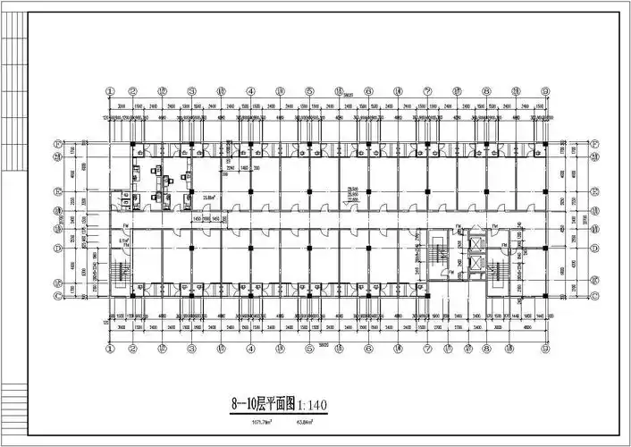 扬州市某大学12层钢混框架结构学生宿舍楼全套建筑设计cad图纸